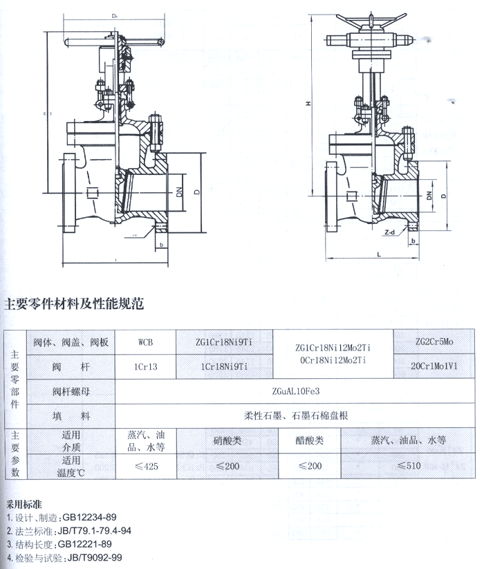 铸钢国标闸阀